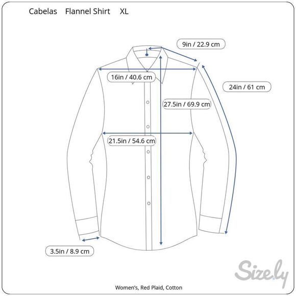 Cabelas Red and Blue Flannel Shirt Women’s XL Read - Picture 9 of 9